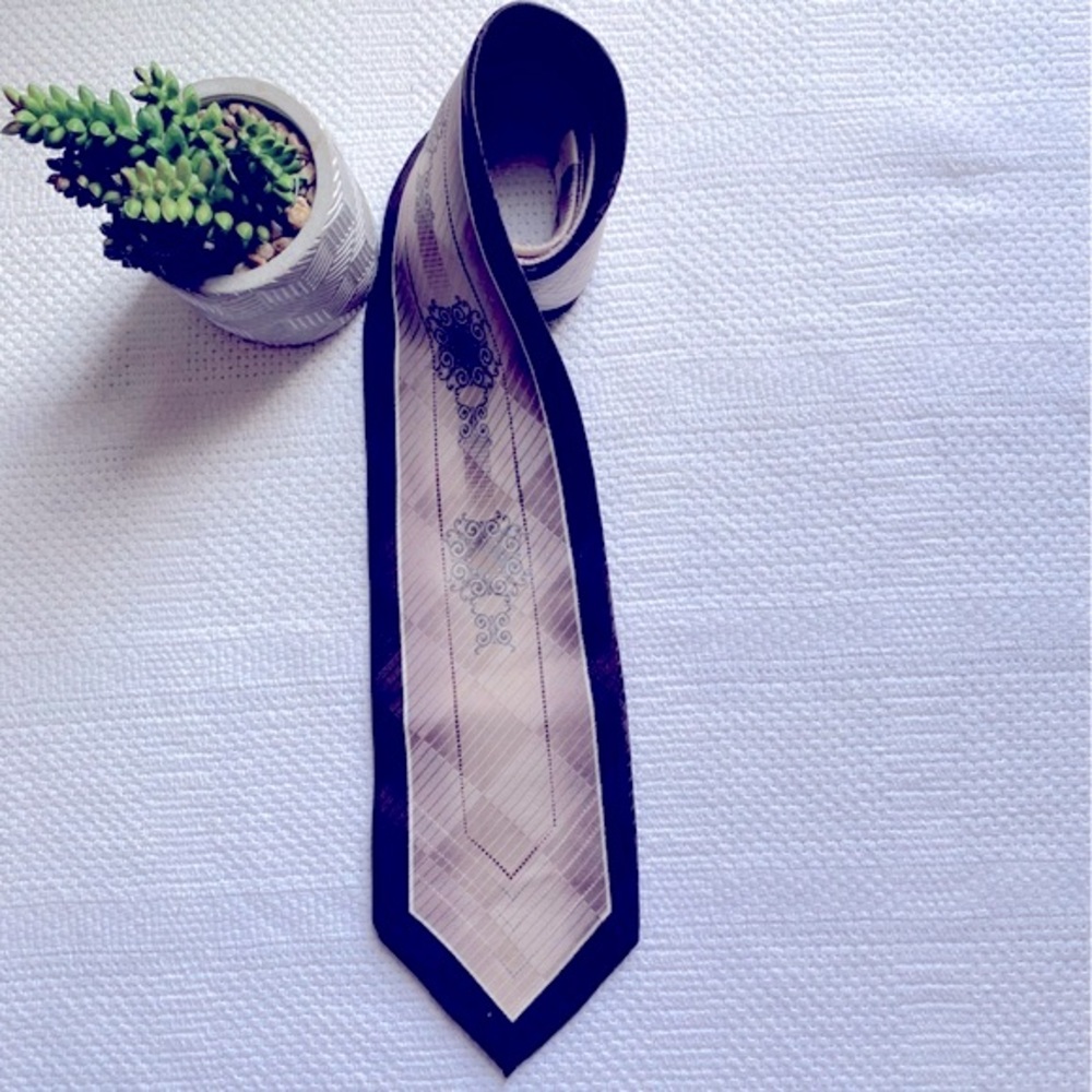 Vintage Steven Land Silk Tie, Retro Look